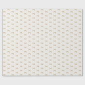 Minimal Modern Simple Bow Pattern Christmas ラッピングペーパー (フラット)