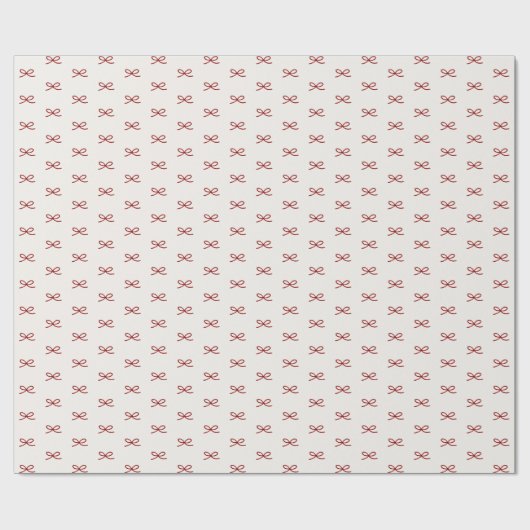 Minimal Modern Simple Bow Pattern Christmas  ラッピングペーパー (フラット)