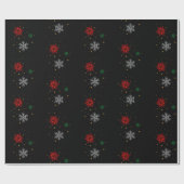 Minimal Modern Simple Star Pattern Christmas ラッピングペーパー (フラット)