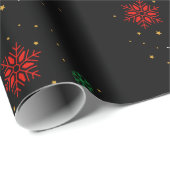 Minimal Modern Simple Star Pattern Christmas ラッピングペーパー (ロールコーナー)