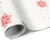 Minimal Modern Simple Star Pattern Christmas ラッピングペーパー (ロールコーナー)