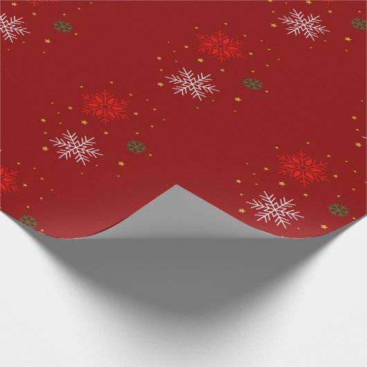Minimal Modern Simple Star Pattern Christmas ラッピングペーパー (角)