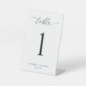 Minimal Modern Simple Wedding Table Numbers 4x6 台座サイン (正面)