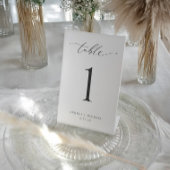 Minimal Modern Simple Wedding Table Numbers 4x6 台座サイン