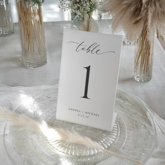 Minimal Modern Simple Wedding Table Numbers 4x6 台座サイン