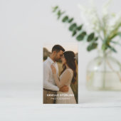 Minimal Modern Typography Photography 名刺 (スタンド正面)