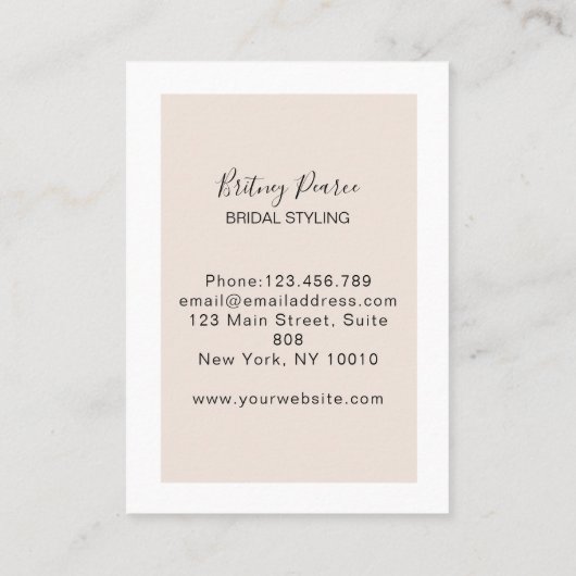 Minimal Modern Visitenkarte 名刺 (裏面)