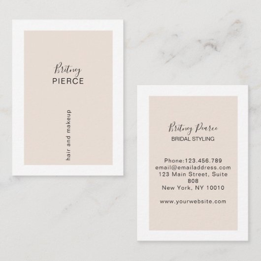 Minimal Modern Visitenkarte 名刺 (正面/裏面)