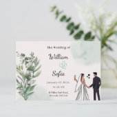 Minimal Modern Wedding Invitation 出欠カード (スタンド正面)