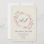 Minimal Modern Wedding Invitation – Elegant JP 招待状 (正面)