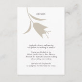 Minimal Modern Wedding | Neutral Greige Floral エンクロージャーカード (正面)