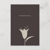 Minimal Modern Wedding | Neutral Greige Floral エンクロージャーカード (裏面)