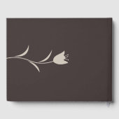 Minimal Modern Wedding | Neutral Greige Floral ゲストブック (裏面)