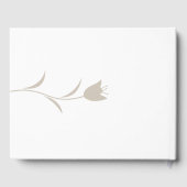 Minimal Modern Wedding | Neutral Greige Floral ゲストブック (裏面)