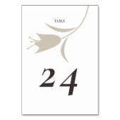 Minimal Modern Wedding | Neutral Greige Floral テーブルナンバー (裏面)