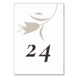 Minimal Modern Wedding | Neutral Greige Floral テーブルナンバー
