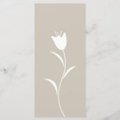 Minimal Modern Wedding | Neutral Greige Floral メニュー (裏面)