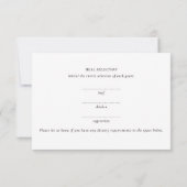 Minimal Modern Wedding | Neutral Greige Floral 出欠カード (裏面)