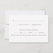 Minimal Modern Wedding | Neutral Greige Floral 出欠カード (裏面)