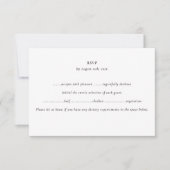 Minimal Modern Wedding | Neutral Greige Floral 出欠カード (正面)