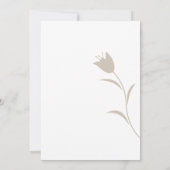 Minimal Modern Wedding | Neutral Greige Floral 招待状 (裏面)
