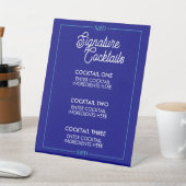 Minimal Modern Wedding Signature Cocktail Sign 台座サイン (インサイチュ)