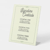 Minimal Modern Wedding Signature Cocktail Sign 台座サイン (正面)