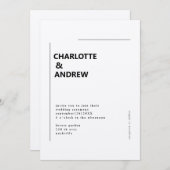 Minimal, moderne Einladung 招待状 (正面/裏面)