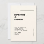 Minimal, moderne Einladung 招待状 (正面)