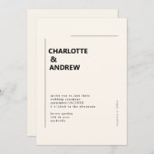 Minimal, moderne Einladung 招待状 (正面/裏面)