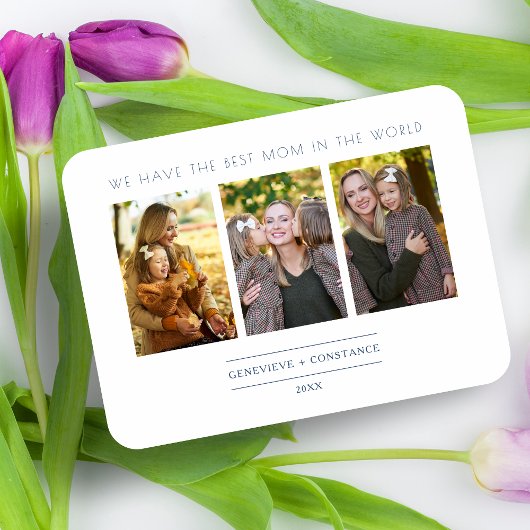 Minimal Mom 3 Photos College Keepsake マグネット