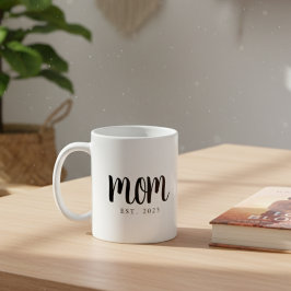 Minimal Mom Established Gift New Mom コーヒーマグカップ