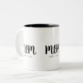 Minimal Mom Established Gift New Mom ツートーンマグカップ (正面左)