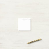Minimal Monogram Black and White Custom Name Year ポストイット (デスク上)