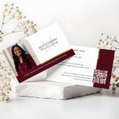 Minimal Monogram Financial Professional Photo Lux 名刺