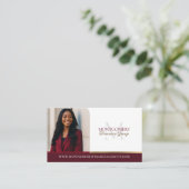 Minimal Monogram Financial Professional Photo Lux 名刺 (スタンド正面)