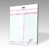 Minimal Monogram Initials Weekly Checklist Notepad ノートパッド
