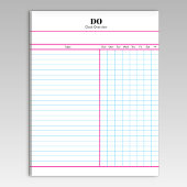 Minimal Monogram Initials Weekly Checklist Notepad ノートパッド