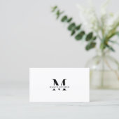 Minimal Monogram Professional Black and white 名刺 (スタンド正面)