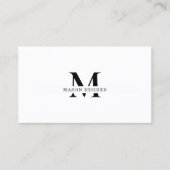Minimal Monogram Professional Black and white 名刺 (正面)