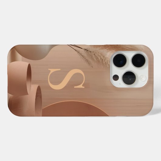 Minimal Monogram S Phone Case – Aesthetic Modern D Case-Mate iPhoneケース (裏面 (横))