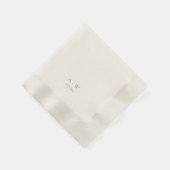 Minimal Monogram Wedding Napkins – with Love 縁ありカクテルナプキン (角)