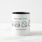 Minimal “Moods Vibes” Cute Line Art T-Shirt | Kali マグカップ (中央)