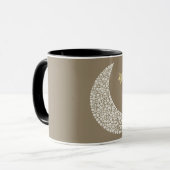 Minimal Moon & Gold Stars Celestial Coffee Mug マグカップ (正面左)