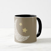 Minimal Moon & Gold Stars Celestial Coffee Mug マグカップ (正面右)