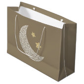 Minimal Moon & Gold Stars Celestial Large Gift bag ラージペーパーバッグ (正面アングル)