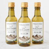 Minimal Mountain ワインラベル (ボトル)