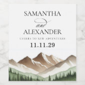 Minimal Mountain ワインラベル (シングルラベル)