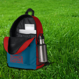 Minimal Mountain Art Hiking  blue red  Backpack プリントバックパック