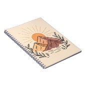 Minimal Mountain Sunrise Notebook – Aesthetic  ノートブック (右側)